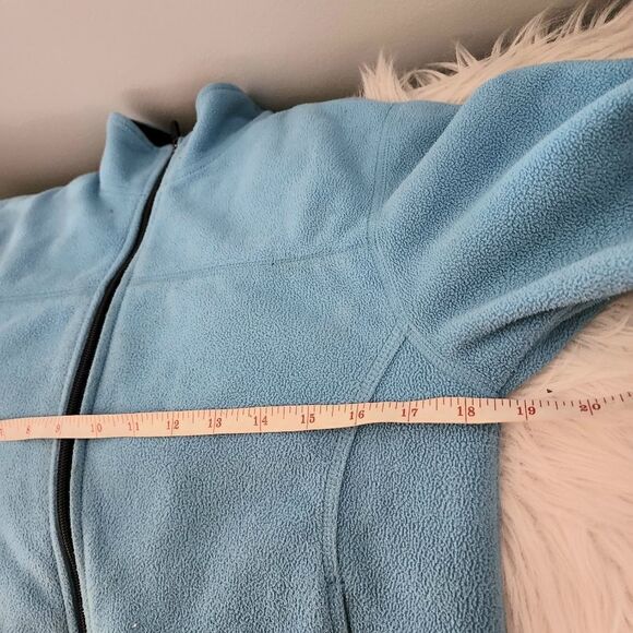 Lands End fleece jacket women's size XS 2-4 light blue color - Picture 5 of 6